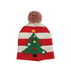 Unisex Winter Knitted Crochet Beanie Santa Hat Christmas Beanie Hat for Women and Men