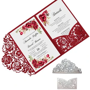 Hollow Envelope Invitation Lace Paper Art Embossing & Cutting Mold (Carbon Steel) For Wedding China Origin Model XM0204