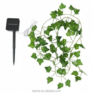 USB Solar LED String Light Green Leaf Vine Ball Bulb Indoor/Outdoor Fairy Lights for Christmas Wedding Party Decorations
