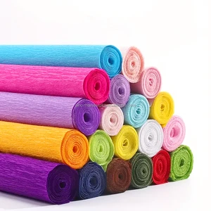 Colored Custom Creative Handmade Decoration Art Wrapping Crepe Paper for Diy Flower Crafts