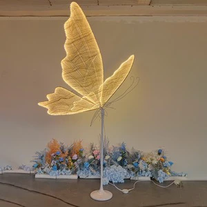 Luminous Butterfly Wings LED Pendant AC Powered Ceiling Decoration for Wedding Hotel Stage Lighting