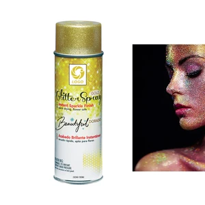 Organic Private Label Body & Hair Glitter Spray Shinny Setting Powder For Hair Customizable Shinny Clothing Fabric
