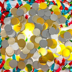 Custom Rainbow Foil Confetti Versatile Paper Rice Party Decoration Baby Shower New Year Christmas Graduation Easter Halloween
