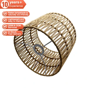 Handmade Modern Design Natural Rattan Ceiling Light Lampshade Woven Bamboo Pendant Lamp With Woven Lamp Shade Decorative Element