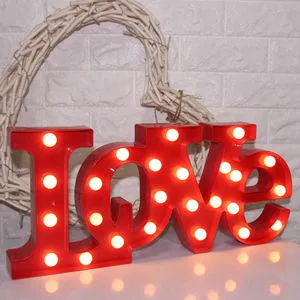 Custom LED Metal Marquee Letters Vintage Light Bulb Letter Sign love Wedding Letter Signs for Wedding Decorations