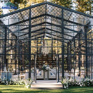 Clear Frame Wedding Venue Marquee Party Tente Glass Wall Atrium Event Commercial Tent For Restaurant Marriage Ceremony