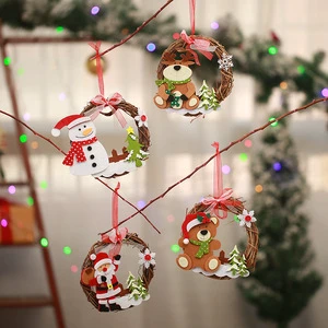 Modern DIY Christmas Rattan Wreath Hanging Pendant Garland Festive Craft & Gift Idea