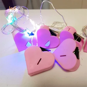 Christmas Romantic Decoration Lights 1M 10 LED String Night Light Wedding Garland Outdoor Curtain Lamps for Valentine's Day