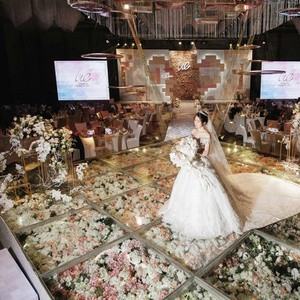LED Lighting Artificial Flower Dance Stage for Wedding Decoration