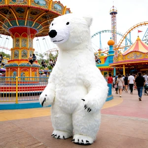 White Polar Bear Mascot Costume Cute Unisex Animal Cosplay Costumes Cartoon Character Clothes For Adults Business Mascots Party
