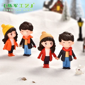 Valentine's Day DIY Cake Decoration Accessories Couple Decoration Topper Resin Handicraft