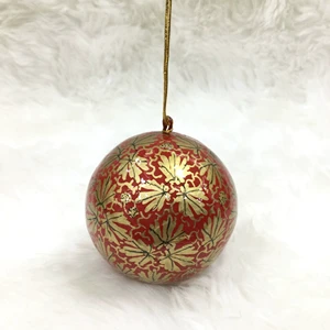 Hot Selling Elegant Eco-Friendly Lightweight Handmade Paper Mache Shape Christmas Decorations Luxury Hand Painted Customized