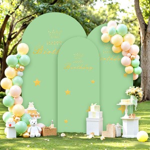 Eco-Friendly Fabric Printed Covers For Metal Arch Backdrop Stand For Wedding Birthday Diwali Christmas Party Decor