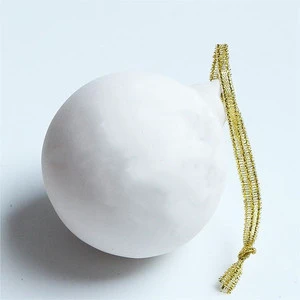 Hot Selling Christmas Blank Ball Tree Ornaments Decorations Exquisite Ceramic Whiteware Hanging Pendant
