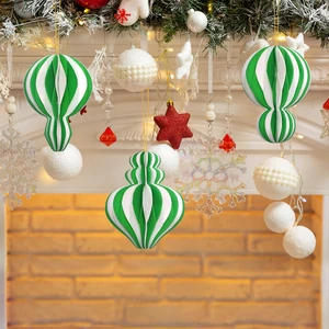 Christmas New Year Tree Ornaments Bulk Decorations Set Customizable Shape Balls Stars Lantern Eco-friendly Magnetic Reusable 3D