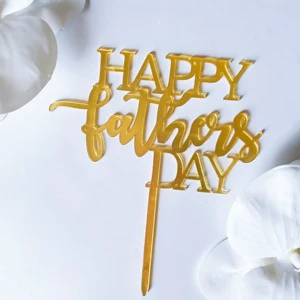 Happy Father's Day Theme Cake Topper Acrylic Father's Day Cake Decoration
