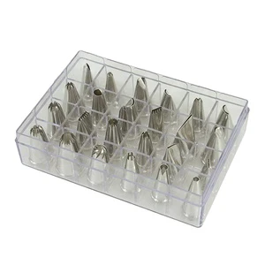 Stainless Steel Cake Decorating Tube Set for Cake Decoration with Hinged Storage Box