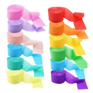 HKH Wedding Birthday Bridal Shower Fun Party Rainbow Decorations Crepe Paper Streamers