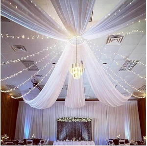 Outdoor Wedding Decoration Backdrop with Drape Design Custom Wedding Ceiling Drapes Valances by Manufacturer