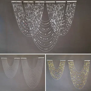 Wave Ceiling Drapes Acrylic Beaded Curtain Stage Wedding Event Party Decoration Ceiling Acrylic Decoration Pendant