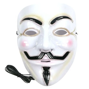 EL wire Flashing Halloween Mask LED glowing El wire Mask Gift with party led mask