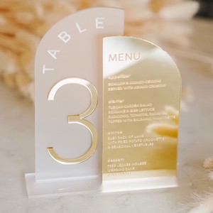 Clear Acrylic Arch Sign Stand for Wedding Table Name Card & Number Holder Place Cards and Table Numbers Display