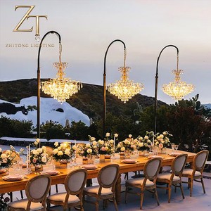 New Trend Modern LED Wedding Decoration Chandelier Luxury Outdoor Waterproof Stand Floor Lamp For Wedding Event Props
