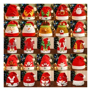 Merry Christmas Models Factory Christmas Hat With Light High Quality Children Adult Christmas Decorations LED Santa Hats