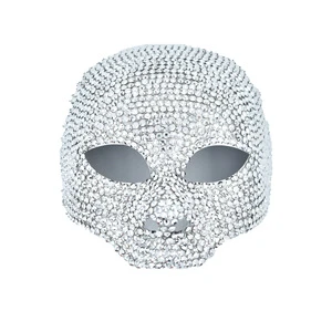 Personalized Trend Diamond Face Mask for Holiday Makeup Dance Party for Aliens with Water Droplets