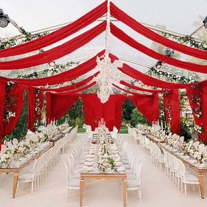 Backdrop Draping Ceiling Drapes Decoration Wedding Chiffon Draping Wedding Decorations