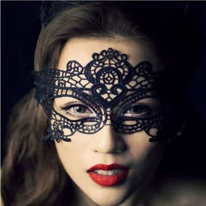 Black Lace Queen Masquerade Princess Party Annual Beauty Mask Half Face Crown Eye Mask
