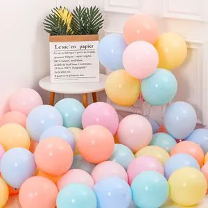 Wholesale Eco-Friendly Colorful Silk Screen Printed Kids Birthday Party Decoration Latex Macaron Balloons for Valentine's Day