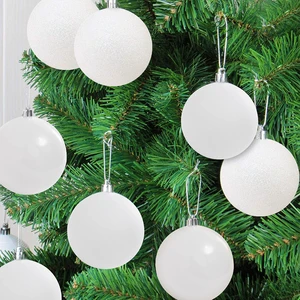 White Christmas Ornament Ball Plastic Christmas Tree Pendant