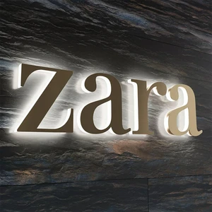 Custom Matte Metal Logo LED Letter Signage Advertising Backlit Sign for Outdoor Brand Advertising