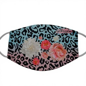 Knitted Fabric Party Mask Thermal Transfer Printing Breathable Eco-Friendly Holiday Theme Reusable Fashionable Size L for Daily