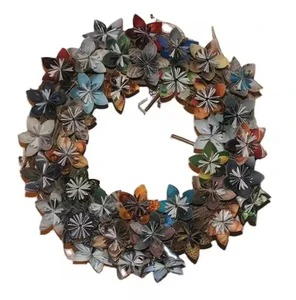 Customized Style Wreath Indoor Christmas Decoration Hanging Garland for Front Door Party Display Ornament Wreath