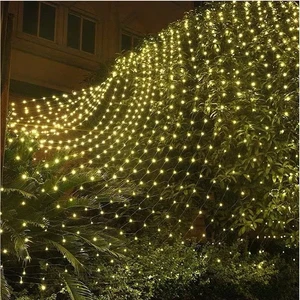 IP44 Rated LED Net Lights for Outdoor Garden Patio Decorative Mesh String for Christmas Wedding & Holiday Lighting