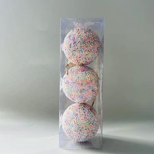 New Year Christmas Tree Ornaments Set Xmas Decoration Balls Circle Shape Ball Bolas in Box Packaging