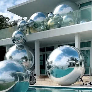 Big Shiny Mirror Balls Custom Giant Reflective PVC Inflatable Big Shiny Balloons Decoration Inflatable Mirror Ball For Party