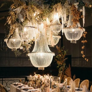 Custom Modern Crystal Chandelier For Luxury Weddings Designer Interior Foyer Lobby Art Gold Living Pendant Lights Chandeliers