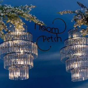 New Wedding Hall Decoration Wedding Chandelier Multi-layer Acrylic Icicle Lamp Ceiling Light Decoration Wedding Props