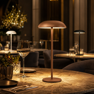 Luxury Minimalist Cordless Rechargeable LED Lamp for Restaurant Hotel Bar Wedding Dining Decor Table Lamp