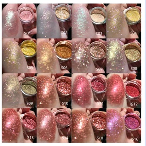 Wholesale Cosmetic Diamond Multichrome Duochrome Sparkling Eyeshadow Makeup Pigments Eye Glitter Pigments
