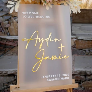 Custom Wedding Event 3D Raised Indoor Sign Acrylic Letter Sign Wedding Welcome Signage