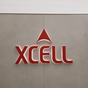 Customized Red Letter Logo Acrylic Signage Backlit Signs for Business