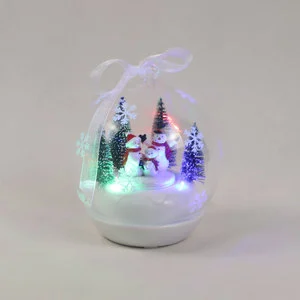 Factory Wholesale Personalised Hanging Bauble Christmas Decorative Lighted Balls clear Glass Xmas Ball & Tree Ornaments Led
