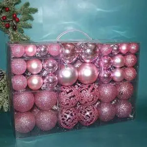 Insun Plastic Multi-Color Christmas Ball Tree Ornaments for Holiday Gifts and Crafts