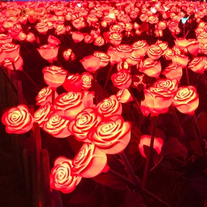 Indoor/Outdoor IP65 Waterproof LED Wedding Lantern Decoration Rose Landscape Lamp White Light CE ROHS
