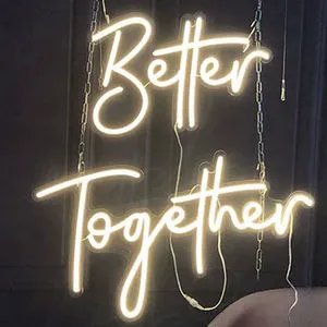 Koncept Free Design Custom Led Advertising Better Together Acrylic Neon Sign Custom Acrylic Led Wedding Neon Sign