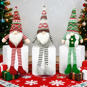 Handmade Santa Claus Plush Decoration Nordic Style Eco-Friendly Christmas Ornament for Home Decor